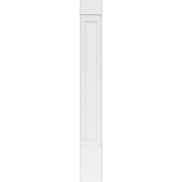 Ekena Millwork Flat Panel PVC Pilaster w/Standard Capital & Base, 9W x 72H x 2P, PR - PILP09X072FP01-2
