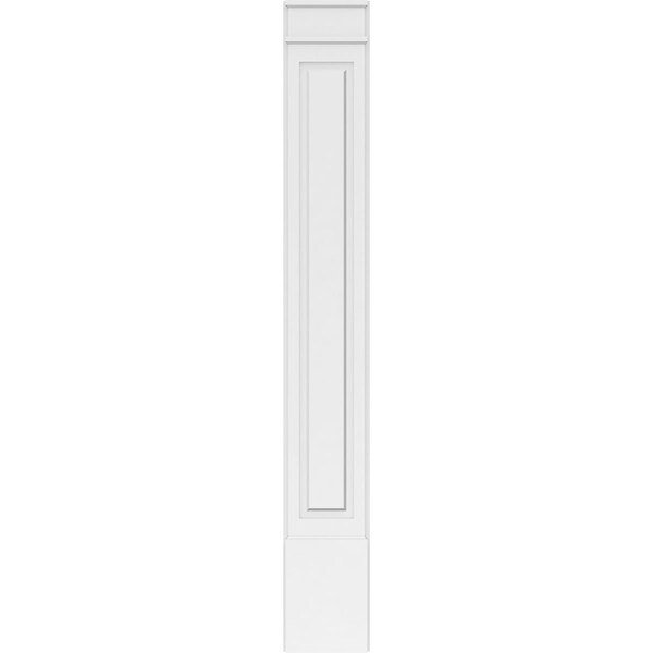 Ekena Millwork Raised Panel PVC Pilaster w/Decorative Capital & Base, 12"W x 90"H x 2"P - PILP12X090RP02-2