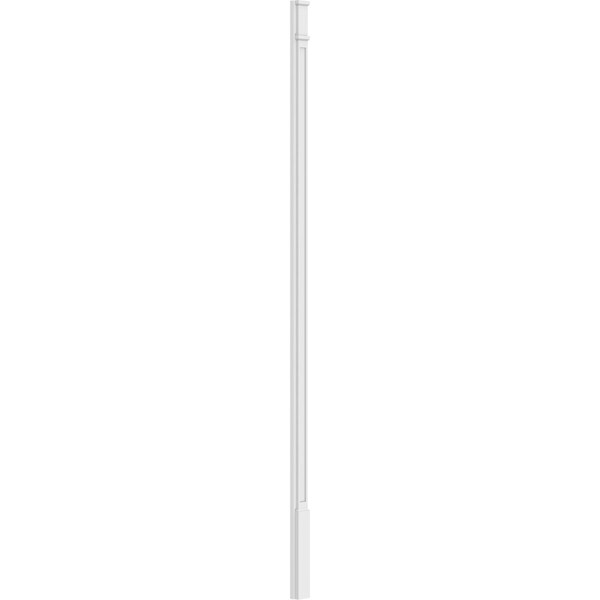 Ekena Millwork Flat Panel PVC Pilaster w/Decorative Capital & Base, 4"W x 120"H x 2"P - PILP04X120FP02-2