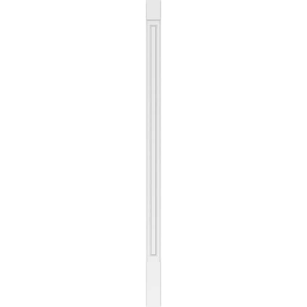Ekena Millwork Raised Panel PVC Pilaster w/Standard Capital & Base, 6"W x 120"H x 2"P - PILP06X120RP01-2