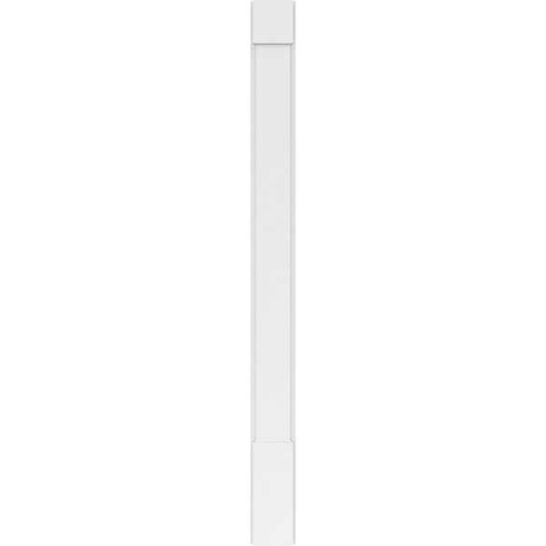 Ekena Millwork Plain PVC Pilaster w/Standard Capital & Base, 6"W x 72"H x 2"P - PILP06X072SM01-2