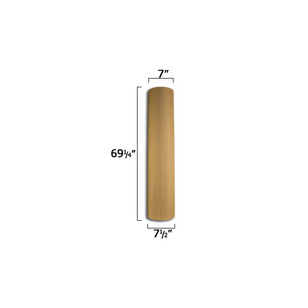 Osborne Wood Products 69 1/4 x 7 1/2 Smooth Column in Alder - 16045A