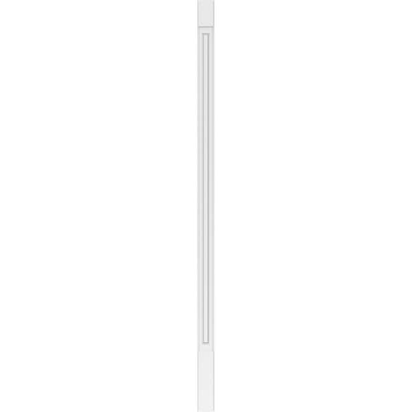 Ekena Millwork Raised Panel PVC Pilaster w/Standard Capital & Base, 5"W x 120"H x 2"P - PILP05X120RP01-2