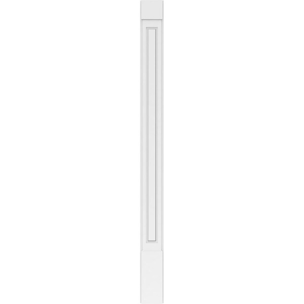 Ekena Millwork Raised Panel PVC Pilaster w/Standard Capital & Base, 7"W x 90"H x 2"P - PILP07X090RP01-2
