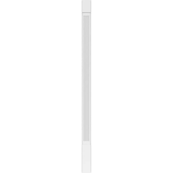 Ekena Millwork Fluted PVC Pilaster w/Standard Capital & Base, 6"W x 108"H x 2"P - PILP06X108FL01-2