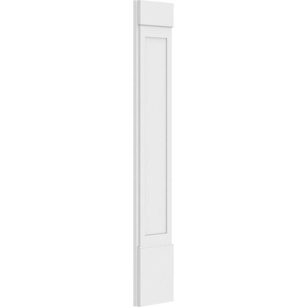 Ekena Millwork Flat Panel PVC Pilaster w/Standard Capital & Base, 12W x 72H x 2P, PR - PILP12X072FP01-2