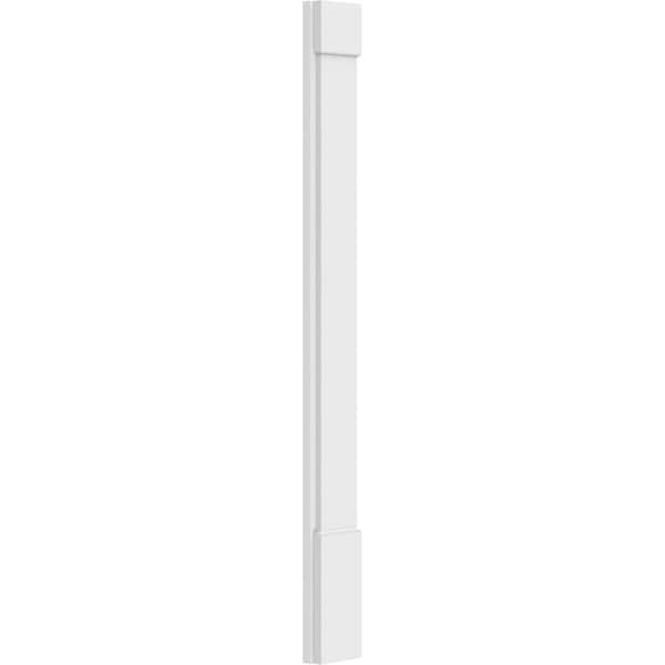 Ekena Millwork Plain PVC Pilaster w/Standard Capital & Base, 6"W x 60"H x 2"P - PILP06X060SM01-2