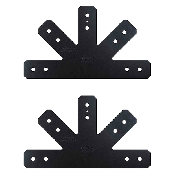 Simpson Strong-Tie Outdoor Accents 12: Placa de cumbrera negra para techo a dos aguas de 12/12 para 4X, - APVGP1212-4-2PK