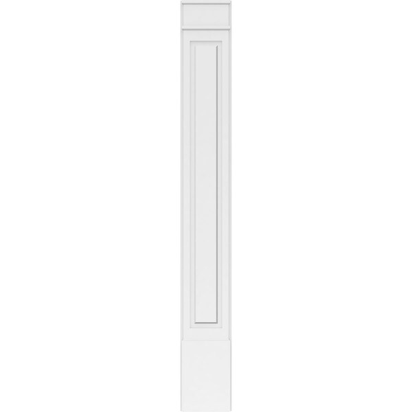 Ekena Millwork Raised Panel PVC Pilaster w/Decorative Capital & Base, 12W x 96H x 2P, PR - PILP12X096RP02-2
