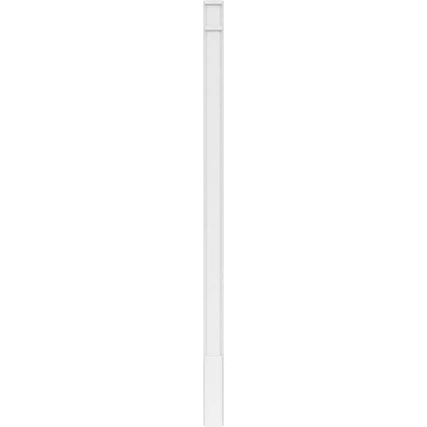 Ekena Millwork Plain PVC Pilaster w/Decorative Capital & Base, 4"W x 82"H x 2"P - PILP04X082SM02-2