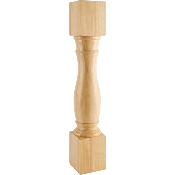 Hardware Resources 6" Wx6"Dx35-1/2"H Hard Maple Turned Post - P1-6-HMP
