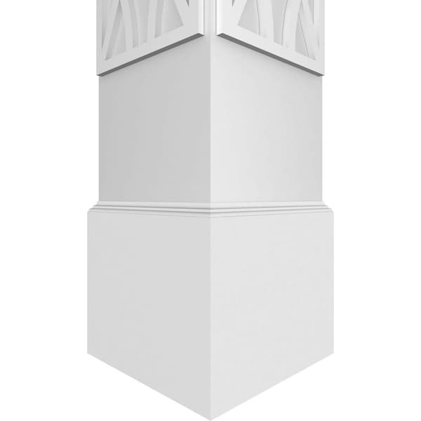 Ekena Millwork Craftsman Classic Square Non-Tapered Riviera Fretwork Column w/ Standard Capital & Standard Base - CC0808ENRIVCSCS