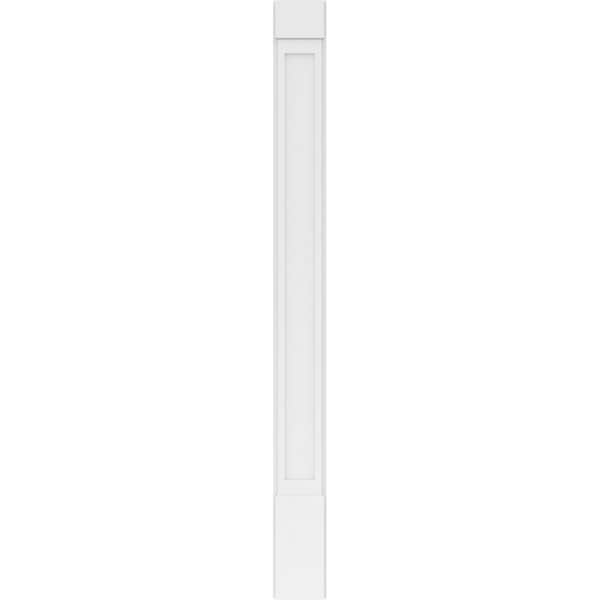 Ekena Millwork Flat Panel PVC Pilaster w/Standard Capital & Base, 8"W x 90"H x 2"P - PILP08X090FP01-2