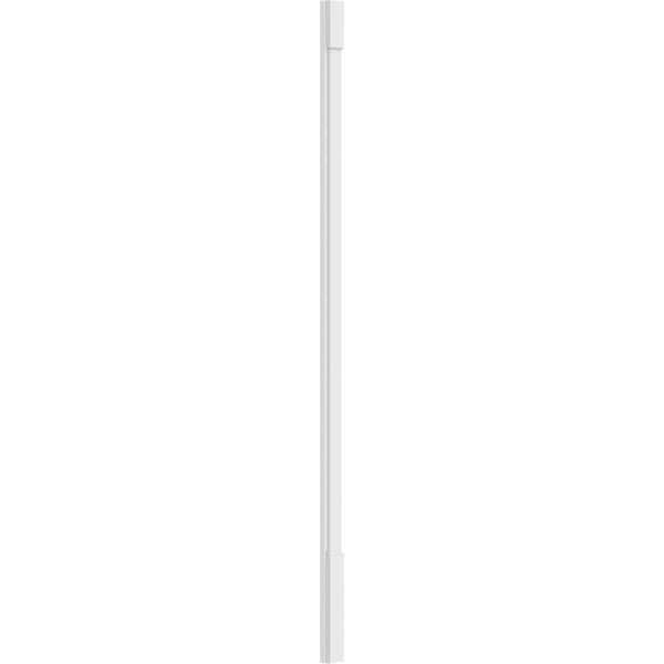 Ekena Millwork Plain PVC Pilaster w/Standard Capital & Base, 4"W x 108"H x 2"P - PILP04X108SM01-2