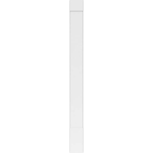 Ekena Millwork Plain PVC Pilaster w/Standard Capital & Base, 10"W x 108"H x 2"P - PILP10X108SM01-2