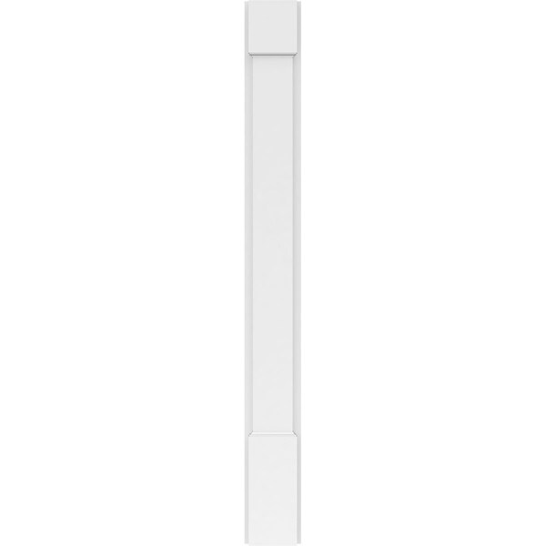 Ekena Millwork Plain PVC Pilaster w/Standard Capital & Base, 5"W x 48"H x 2"P - PILP05X048SM01-2