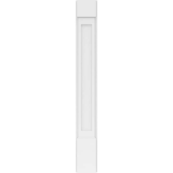 Ekena Millwork Flat Panel PVC Pilaster w/Standard Capital & Base, 6"W x 48"H x 2"P - PILP06X048FP01-2