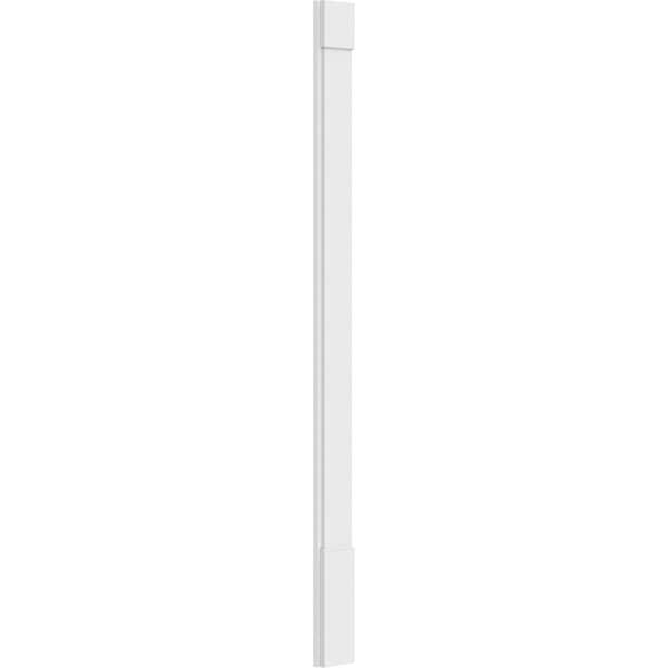 Ekena Millwork Plain PVC Pilaster w/Standard Capital & Base, 7"W x 96"H x 2"P - PILP07X096SM01-2