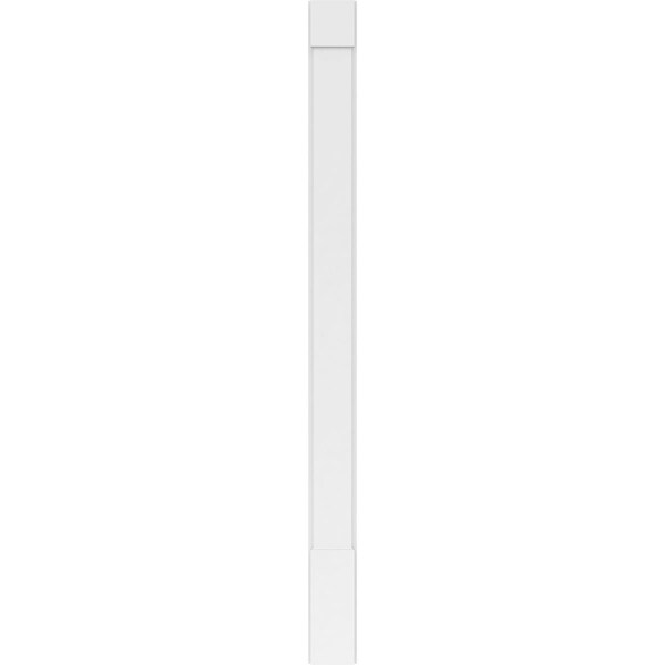 Ekena Millwork Plain PVC Pilaster w/Standard Capital & Base, 7"W x 96"H x 2"P - PILP07X096SM01-2