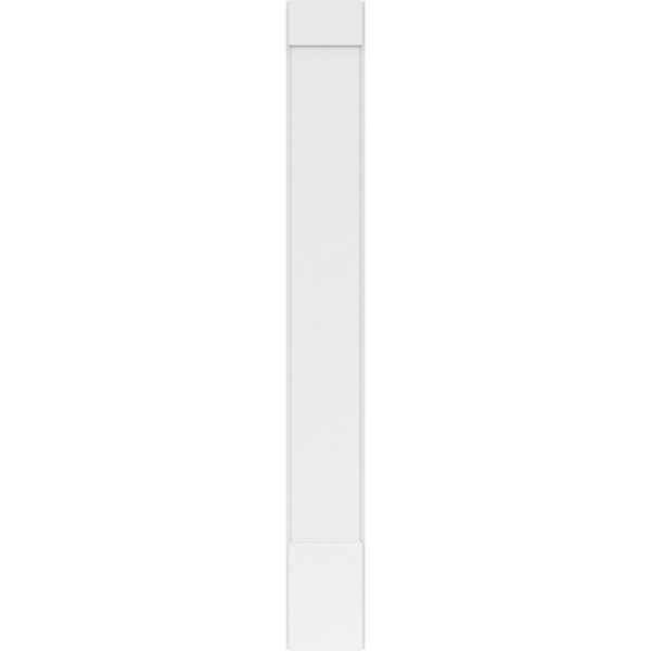 Ekena Millwork Plain PVC Pilaster w/Standard Capital & Base, 10"W x 82"H x 2"P - PILP10X082SM01-2