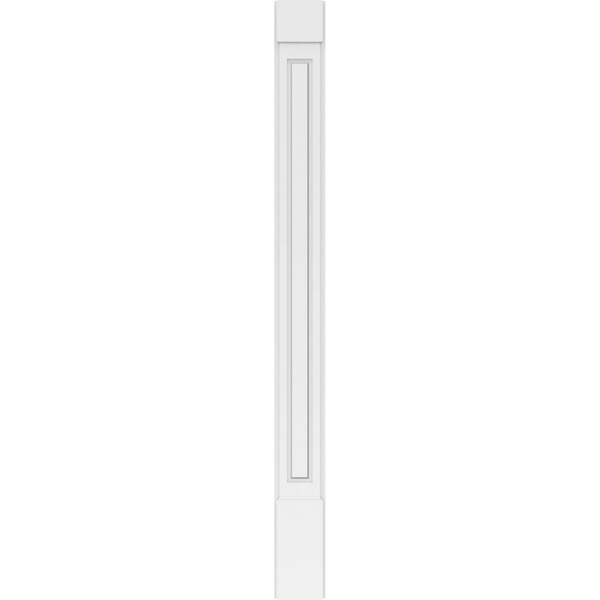 Ekena Millwork Raised Panel PVC Pilaster w/Standard Capital & Base, 7"W x 82"H x 2"P - PILP07X082RP01-2
