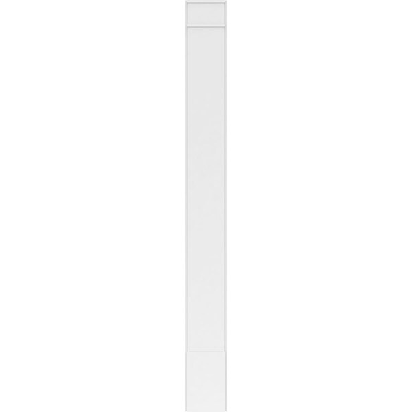 Ekena Millwork Plain PVC Pilaster w/Decorative Capital & Base, 12"W x 120"H x 2"P - PILP12X120SM02-2