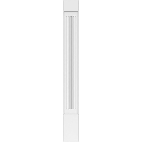 Ekena Millwork Fluted PVC Pilaster w/Standard Capital & Base, 7"W x 60"H x 2"P - PILP07X060FL01-2
