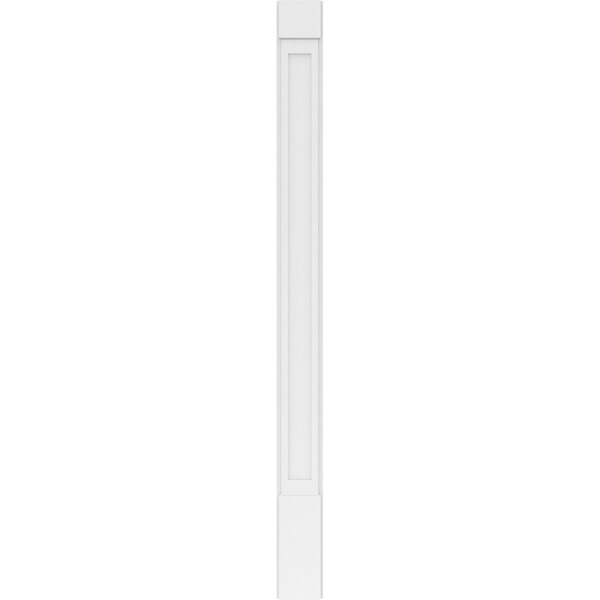 Ekena Millwork Flat Panel PVC Pilaster w/Standard Capital & Base, 7"W x 90"H x 2"P - PILP07X090FP01-2