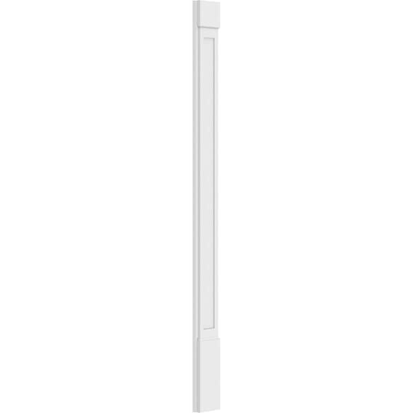 Ekena Millwork Flat Panel PVC Pilaster w/Standard Capital & Base, 7"W x 90"H x 2"P - PILP07X090FP01-2