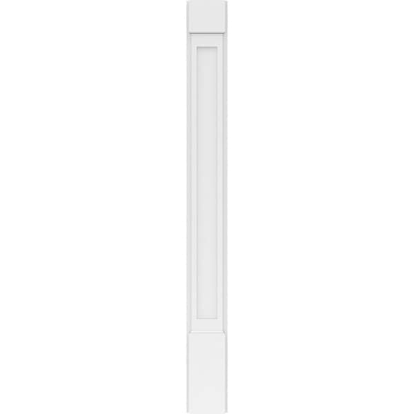 Ekena Millwork Flat Panel PVC Pilaster w/Standard Capital & Base, 6"W x 60"H x 2"P - PILP06X060FP01-2