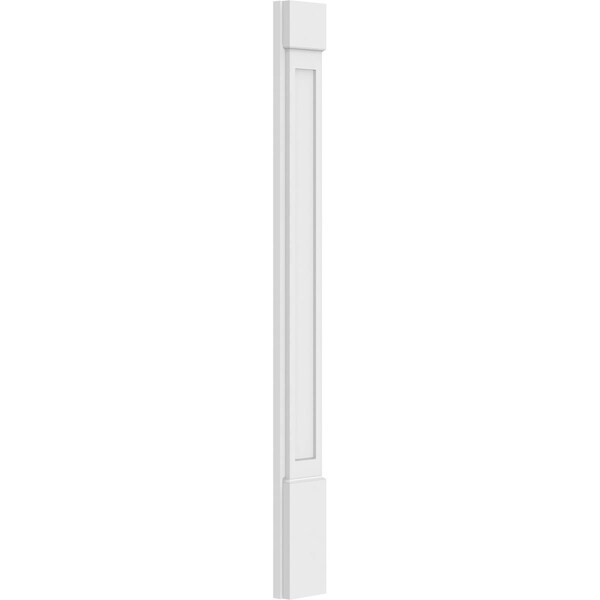 Ekena Millwork Flat Panel PVC Pilaster w/Standard Capital & Base, 6"W x 60"H x 2"P - PILP06X060FP01-2