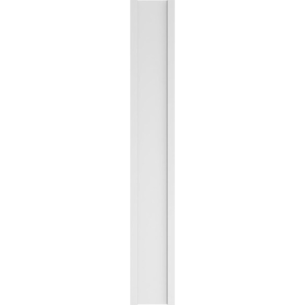 Ekena Millwork Flat Panel PVC Pilaster w/Decorative Capital & Base, 12"W x 82"H x 2"P - PILP12X082FP02-2