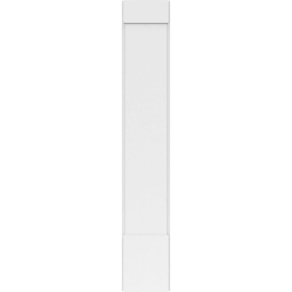 Ekena Millwork Plain PVC Pilaster w/Standard Capital & Base, 10"W x 60"H x 2"P - PILP10X060SM01-2