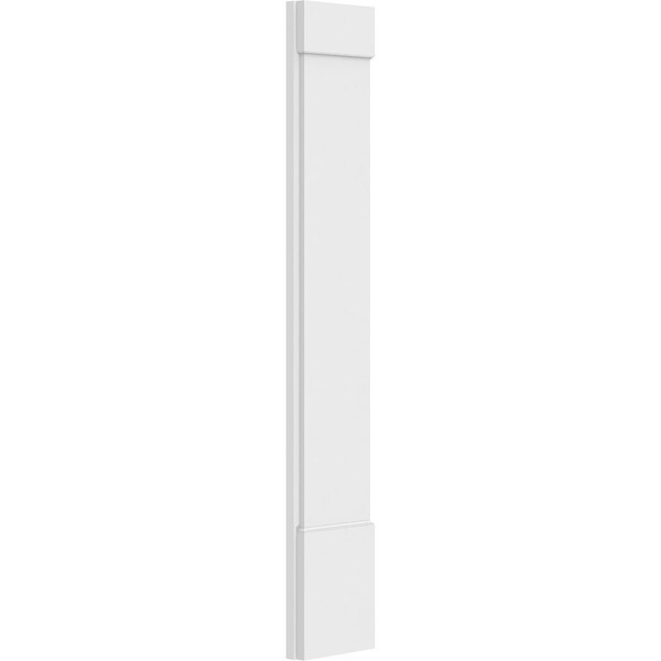 Ekena Millwork Plain PVC Pilaster w/Standard Capital & Base, 10"W x 60"H x 2"P - PILP10X060SM01-2