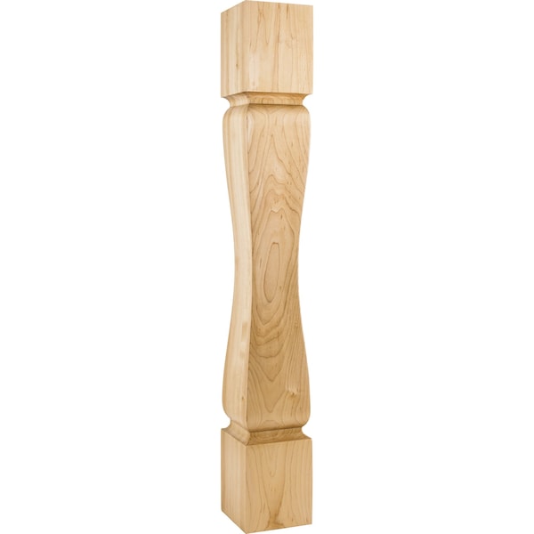 Hardware Resources 5" Wx5"Dx35-1/2"H White Birch Baroque Minimalist Post - P82-5-WB