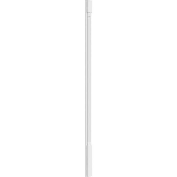 Ekena Millwork Fluted PVC Pilaster w/Standard Capital & Base, 4"W x 96"H x 2"P - PILP04X096FL01-2