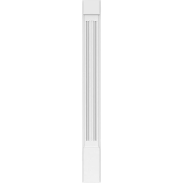 Ekena Millwork Fluted PVC Pilaster w/Standard Capital & Base, 6"W x 60"H x 2"P - PILP06X060FL01-2