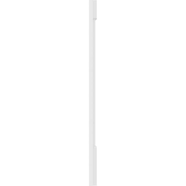 Ekena Millwork Two Equal Raised Panel PVC Pilaster w/Standard Capital & Base, 5"W x 48"H x 2"P - PILP05X048DRP01-2