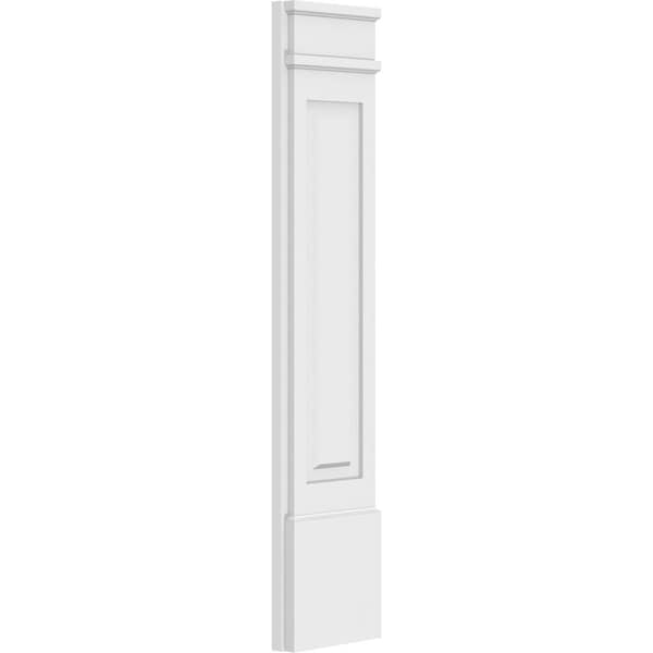 Ekena Millwork Raised Panel PVC Pilaster w/Decorative Capital & Base, 10"W x 48"H x 2"P - PILP10X048RP02-2