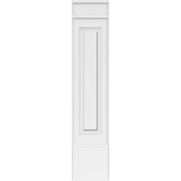Ekena Millwork Raised Panel PVC Pilaster w/Decorative Capital & Base, 10"W x 48"H x 2"P - PILP10X048RP02-2