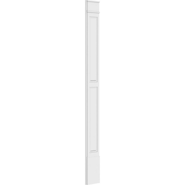 Ekena Millwork Two Equal Raised Panel PVC Pilaster w/Decorative Capital & Base, 12W x 120H x 2P, PR - PILP12X120DRP02-2