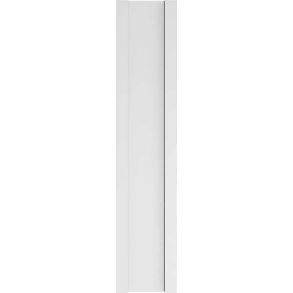 Ekena Millwork Two Equal Flat Panel PVC Pilaster w/Standard Capital & Base, 10"W x 48"H x 2"P - PILP10X048DFP01-2