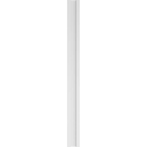 Ekena Millwork Two Equal Flat Panel PVC Pilaster w/Standard Capital & Base, 7"W x 82"H x 2"P - PILP07X082DFP01-2
