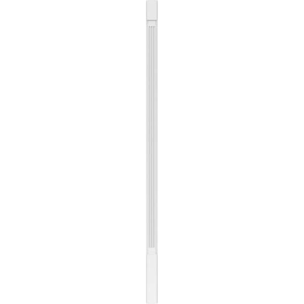 Ekena Millwork Fluted PVC Pilaster w/Standard Capital & Base, 4"W x 102"H x 2"P - PILP04X102FL01-2