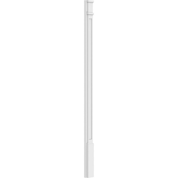 Ekena Millwork Flat Panel PVC Pilaster w/Decorative Capital & Base, 4W x 72H x 2P, PR - PILP04X072FP02-2