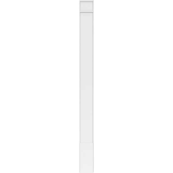 Ekena Millwork Plain PVC Pilaster w/Decorative Capital & Base, 8"W x 96"H x 2"P - PILP08X096SM02-2