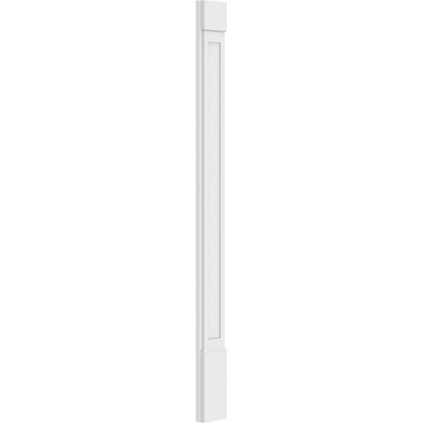 Ekena Millwork Flat Panel PVC Pilaster w/Standard Capital & Base, 7W x 82H x 2P, PR - PILP07X082FP01-2