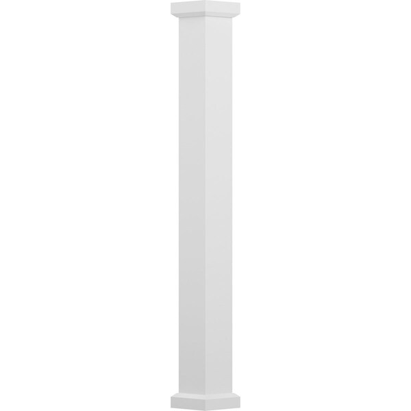 Ekena Millwork 9" x 9' Endura-Aluminum Empire Style Column, Square Shaft (For Post Wrap Installation) Non-Tapered - EA0909INPSAEMEM