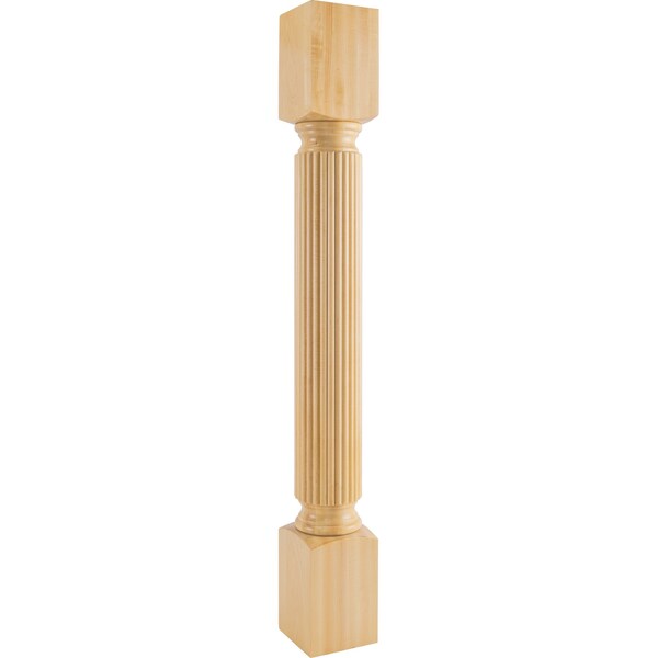 Hardware Resources 5" Wx5"Dx42"H Rubberwood Reed Post - P20-5-42-RW