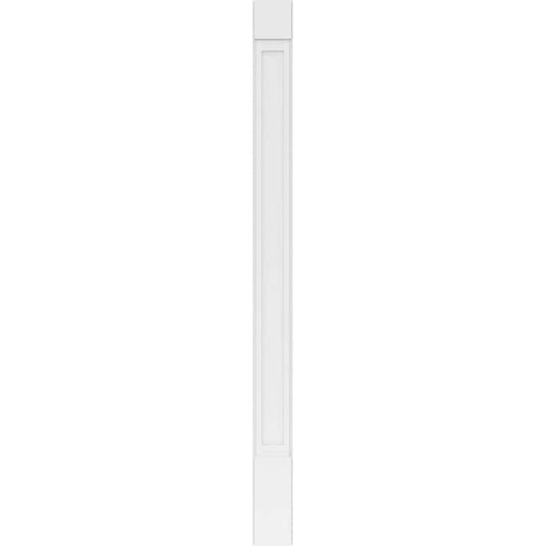Ekena Millwork Flat Panel PVC Pilaster w/Standard Capital & Base, 8"W x 108"H x 2"P - PILP08X108FP01-2